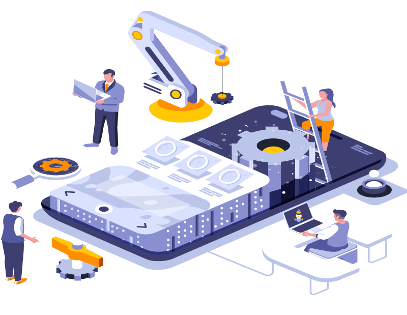 Prikaz mobilne aplikacije na telefonu - Android i iOS development